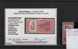 Deutsches Reich  Michel Kat.Nr. Postfr/** 151a WOR Befund - Unused Stamps