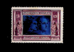 1944-Italia (MNH=**) Manifestazioni Culturali Gioventù Europea Erinnofilo - Vignetten (Erinnophilie)