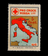 1915-Italia (MLH=*) Pro Croce Rossa Erinnofilo - Cinderellas