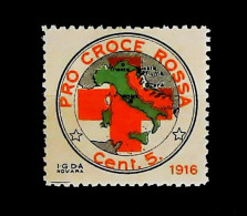 1916-Italia (MLH=*) Pro Croce Rossa Erinnofilo - Cinderellas