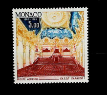 1966-Monaco (MNH=**) Posta Aerea 5fr. Sala Garnier Teatro - Andere & Zonder Classificatie