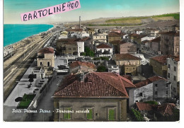 Marche Macerata Porta Potenza Picena Stazione Ferroviaria E Veduta Panoramica Anni 60 - Stations Without Trains