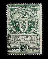 1906-Italia (MNH=**) Erinnofilo Expo Filatelica Milano - Erinnophilie