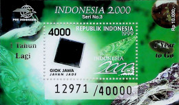 1999-Indonesia (MNH=**) Foglietto 1 Valore Giada - Indonésie