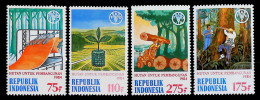 1984-Indonesia (MNH=**) Serie 4 Valori Alberi Industria Del Legno - Indonesien