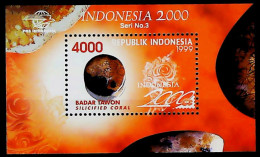 1999-Indonesia (MNH=**) Foglietto 1 Valore Fossile - Indonesien