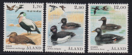1987-Aland (MNH=**) Serie 3 Valori Uccelli Acquatici - Ålandinseln