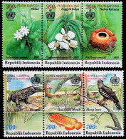 1993-Indonesia (MNH=**) Serie 6 Valori Flora Fauna - Indonesië