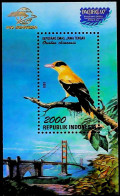 1997-Indonesia (MNH=**) Foglietto 1 Valore Uccelli - Indonesië