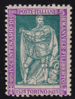 1928-Italia (MNH=**) L.5 Emanuele Filiberto (229) - Ungebraucht