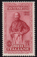 1932-Italia (MLH=*) L.5+1 Garibaldi (324) - Nuevos