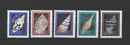 1998-Guinea (MNH=**) Serie 5 Valori Conchiglie - Guinea (1958-...)