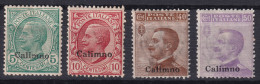 1912-Calimno (MNH=**) Mix 4 Valori Non Linguellati - Ägäis (Calino)