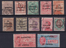 1919-Trento E Trieste (O=used) Serie 11 Valori + 2 Espressi (MLH=*) - Trento & Trieste