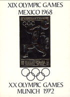 1968-Sharjah (MNH=**) Foglietto In Oro Non Dentellato S.1v."Olimpiadi Messico Mo - Sharjah
