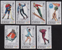 1968-Burundi (MNH=**) S.7v."Olimpiade Invernale Grenoble" - Otros & Sin Clasificación