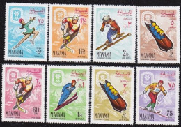 1968-Manama (MNH=**) S.8v."Olimpiade Invernale Grenoble" - Manama
