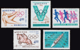 1964-Corea Del Sud (MNH=**) S.5v."Giochi Olimpici Di Tokyo" Cat.Yvert 2013 Euro  - Corea Del Sur