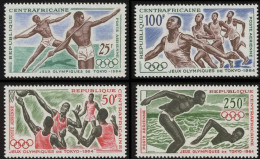 1964-Centroafricana Rep. (MNH=**) S.4v."Giochi Olimpici Di Tokyo"cat.Yvert 2013  - Centrafricaine (République)