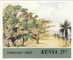1986-Kenya (MNH=**) Foglietto S.1v."alberi Indigeni"catalogo Euro 7 - Kenia (1963-...)