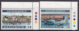 1969-Guernsey (MNH=**) S.2v.dentellati 13,25 "Vedute"cat.Yvert 2012 Euro 90.Ango - Guernsey