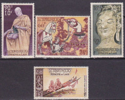 1957-Laos (MNH=**) Posta Aerea S.4v."culto Del Budda"catalogo Yvert Euro 9 - Laos