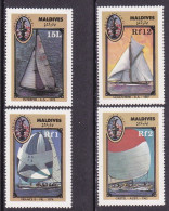 1987-Maldive (MNH=**) S.4v."America's Cup Campionato Di Vela"catalogo Euro 3,5 - Maldive (1965-...)