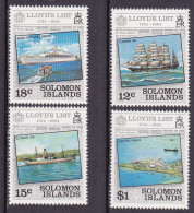 1984-Salomone Isole (MNH=**) S.4v."250 Anniversario Dei Lloyds Giornale"catalogo - Solomoneilanden (1978-...)