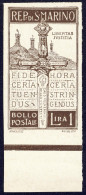 1923-San Marino (MNH=**) 30c.prova Non Dentellata Su Carta Patinata,catalogo Sas - Nuovi
