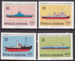 1978-Argentina (MNH=**) S.4v."battelli Fluviali"catalogo Euro 5 - Unused Stamps