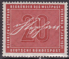 1956-Germania (MNH=**) S.1v."Von Stephan Co Fondatore Dell'U.P.U."catalogo Unifi - Autres & Non Classés