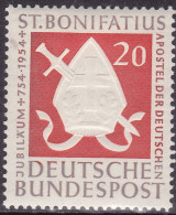 1954-Germania (MNH=**) S.1v."12 Centenario Del Martirio Di S.Bonifacio"catalogo  - Autres & Non Classés
