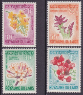 1967-Laos (MNH=**) S.4v."fiori"catalogo Yvert Euro 6 - Laos