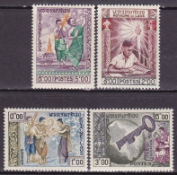 1959-Laos (MNH=**) S.4v."educazione E Belle Arti"catalogo Yvert Euro 2,7 - Laos