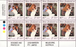 1989-Nuova Zelanda (MNH=**) S.3v.quartina "Famiglia Reale"bordo Di Foglio - Otros & Sin Clasificación