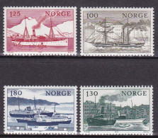 1977-Norvegia (MNH=**) S.4v."Navigazione Costiera,navi" - Otros & Sin Clasificación