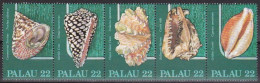 1986-Palau (MNH=**) S.5v."fauna Marina,conchiglie" - Palau