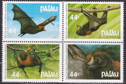 1987-Palau (MNH=**) S.4v."pipistrelli" - Palau