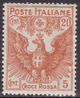1915-Italia (MNH=**) 20+5c.arancio Pro Croce Rossa Il Francobollo Ha La Gomma In - Nuovi