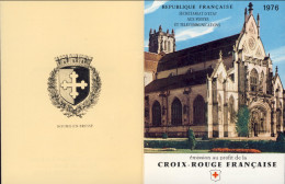 1976-Francia (MNH=**) Libretto 4s.8v."pro Croce Rossa,sculture"catalogo Unificat - Ongebruikt