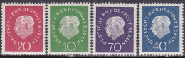 1959-Germania (MNH=**) S.4v."President Heuss"catalogo Unificato Euro 16 - Unused Stamps