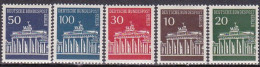 1966-Germania (MNH=**) S.5v."Porta Di Brandeburgo"catalogo Unificato Euro 7 - Ongebruikt