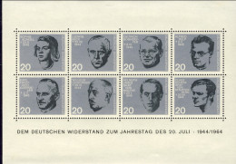 1964-Germania (MNH=**) Foglietto S.8v."anniversario Attentato 20 Luglio 44 Effig - Otros & Sin Clasificación
