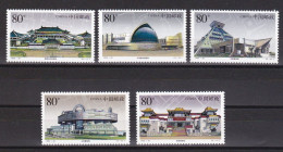 2002-Cina (MNH=**) S.5v."palazzi" - Storia Postale
