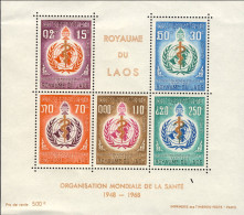 1968-Laos (MNH=**) Foglietto S.4v."organizzazione Mondiale Della Sanita'" - Laos