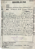 1943-WAR CAMP 127 Manoscritto Su Biglietto Franchigia Da Prigioniero Di Guerra I - Marcophilia