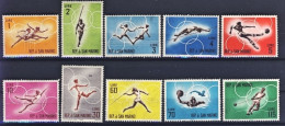 1963-San Marino (MNH=**) S.10v."Preolimpiade Di Tokyo" - Nuevos