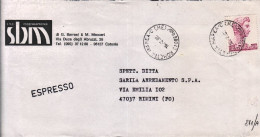 1982-DONATELLO Lire 1000 Isolato Su Espresso Rometta Marea (16.2) - 1981-90: Marcophilie