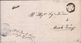1871-LAZISE Corsivo Di Collettoria Su Piego - Poststempel