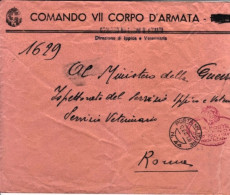 1940-Posta Militare/n.44 C.2 (12.10) Su Busta Di Servizio Piega Centrale - Marcophilia